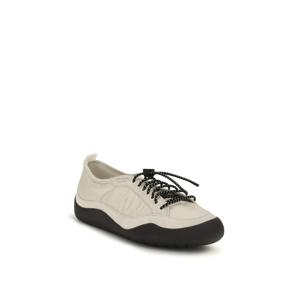 Prada – Sneakers en cuir et tissu techniques