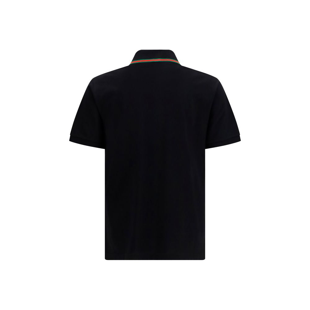 Gucci – Polo en jersey piqué de coton avec détail Web