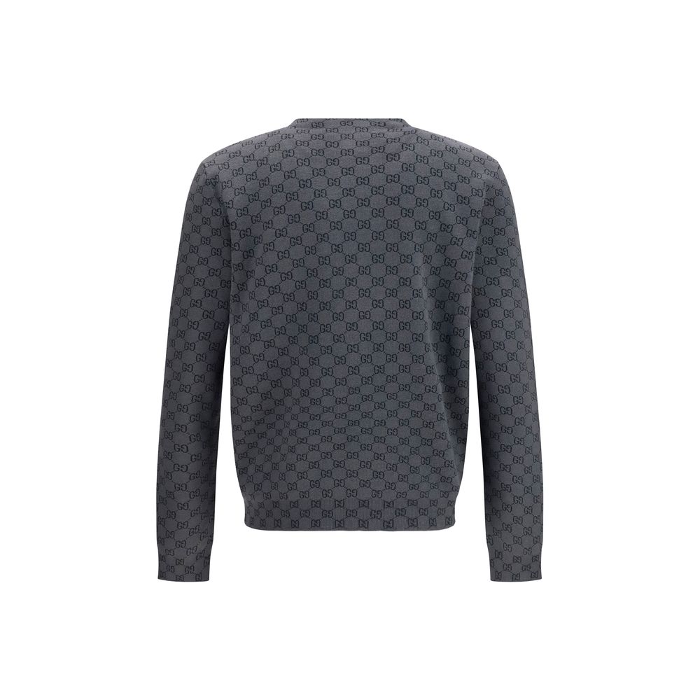 Gucci – Cardigan en laine et soie à motif GG