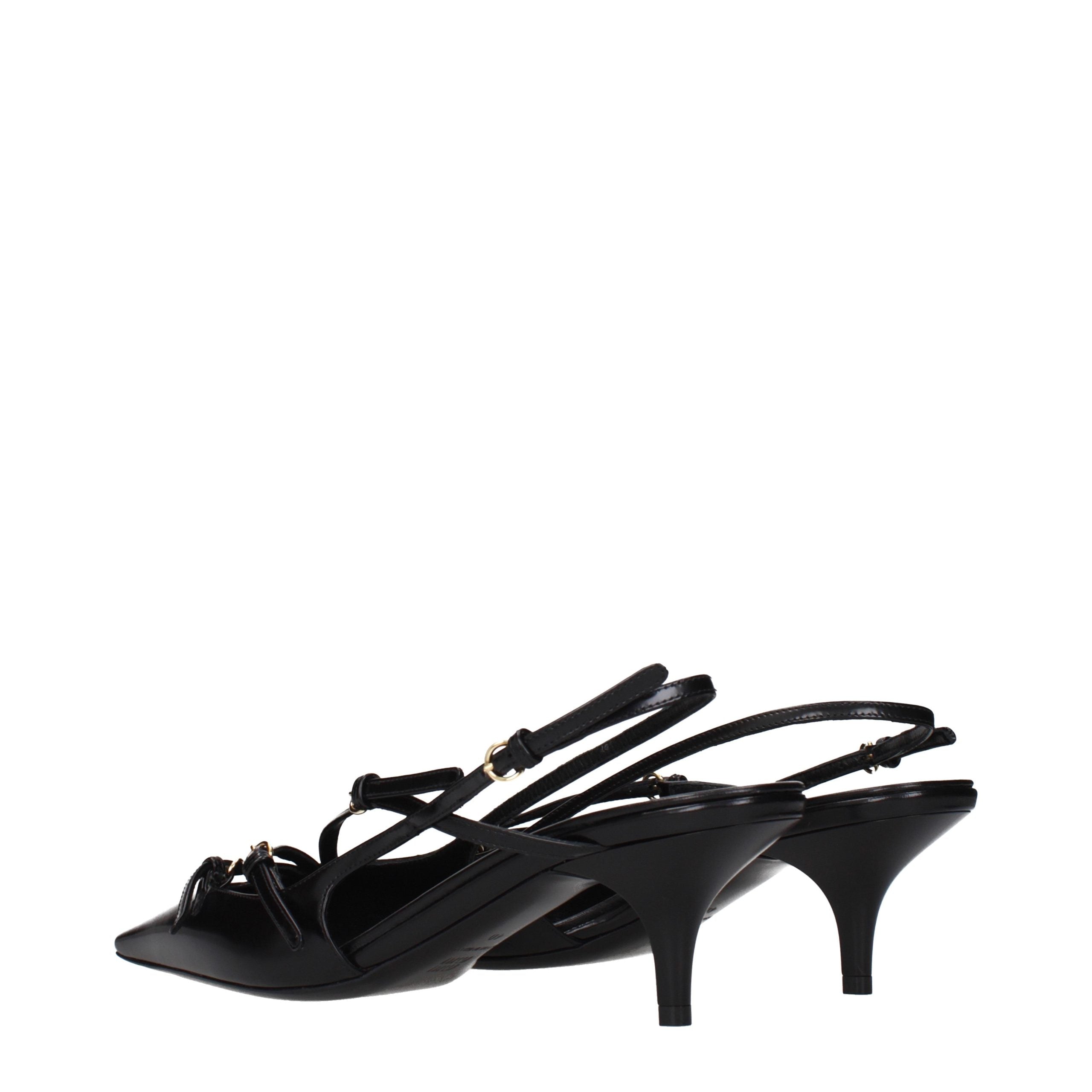Miu Miu – Sandales en cuir noir