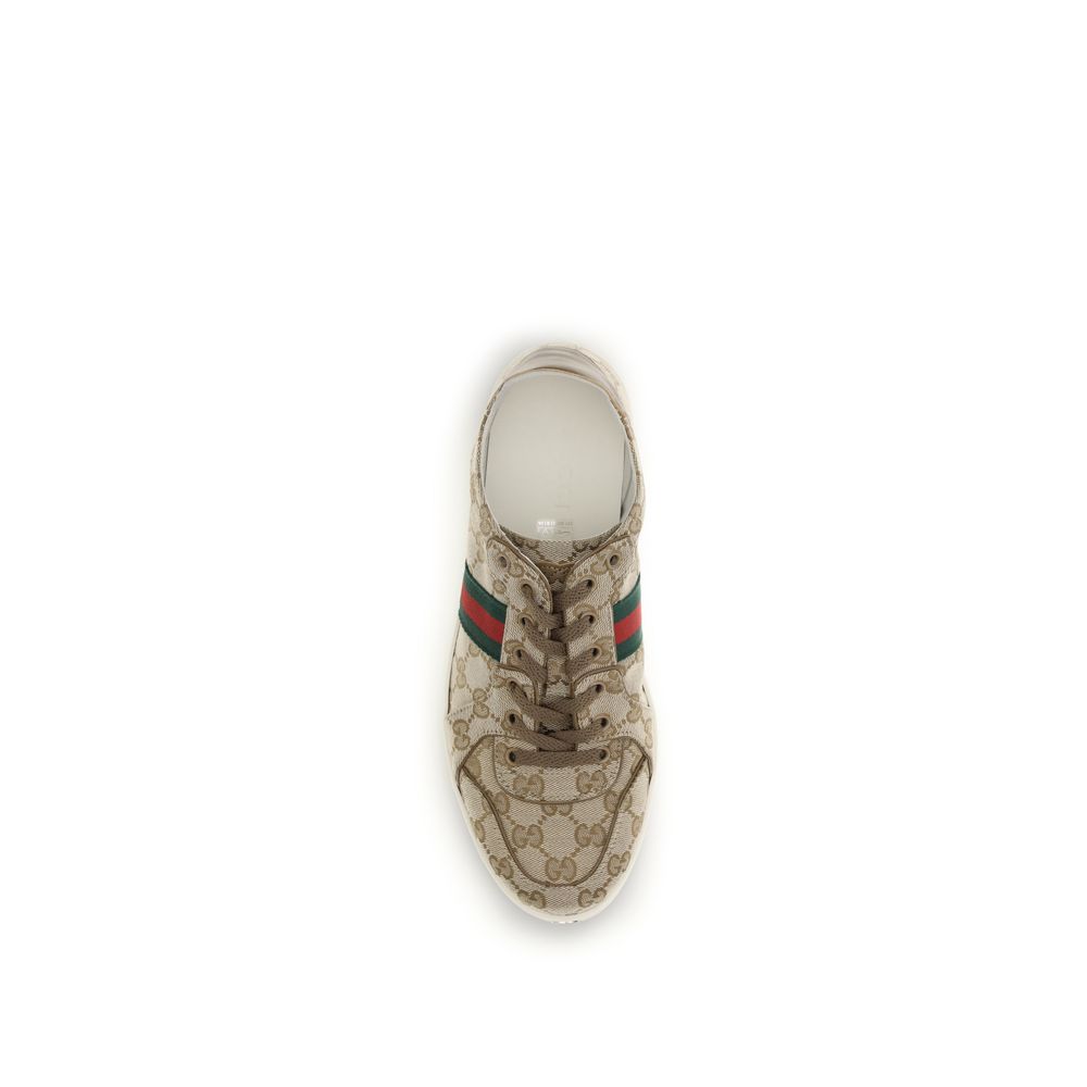 Gucci – Sneakers en tissu GG stretch avec bande Web