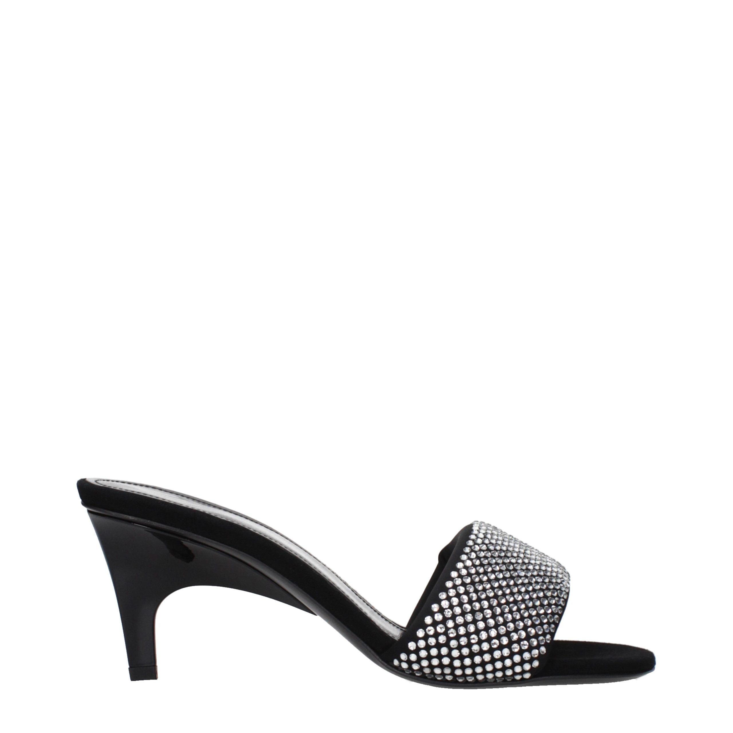 Prada – Sandales en tissu noir à détails cloutés