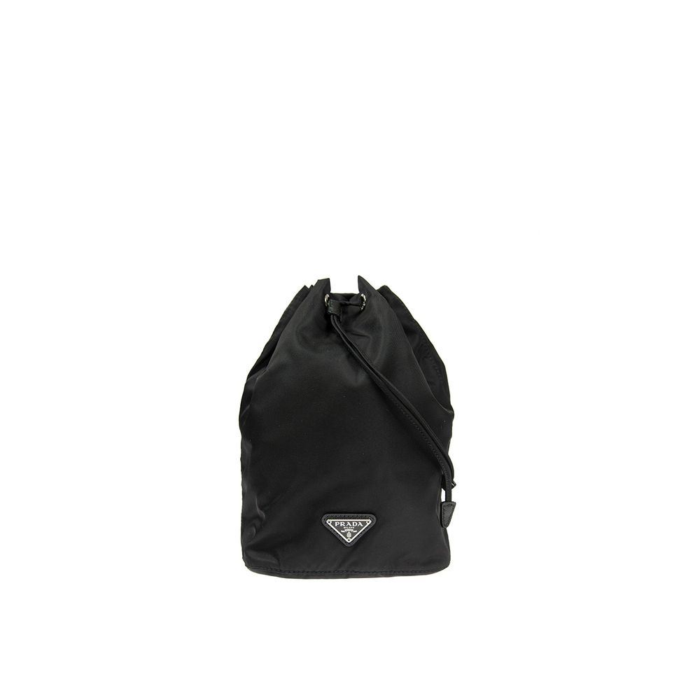 Prada – Sac seau en nylon avec logo triangle