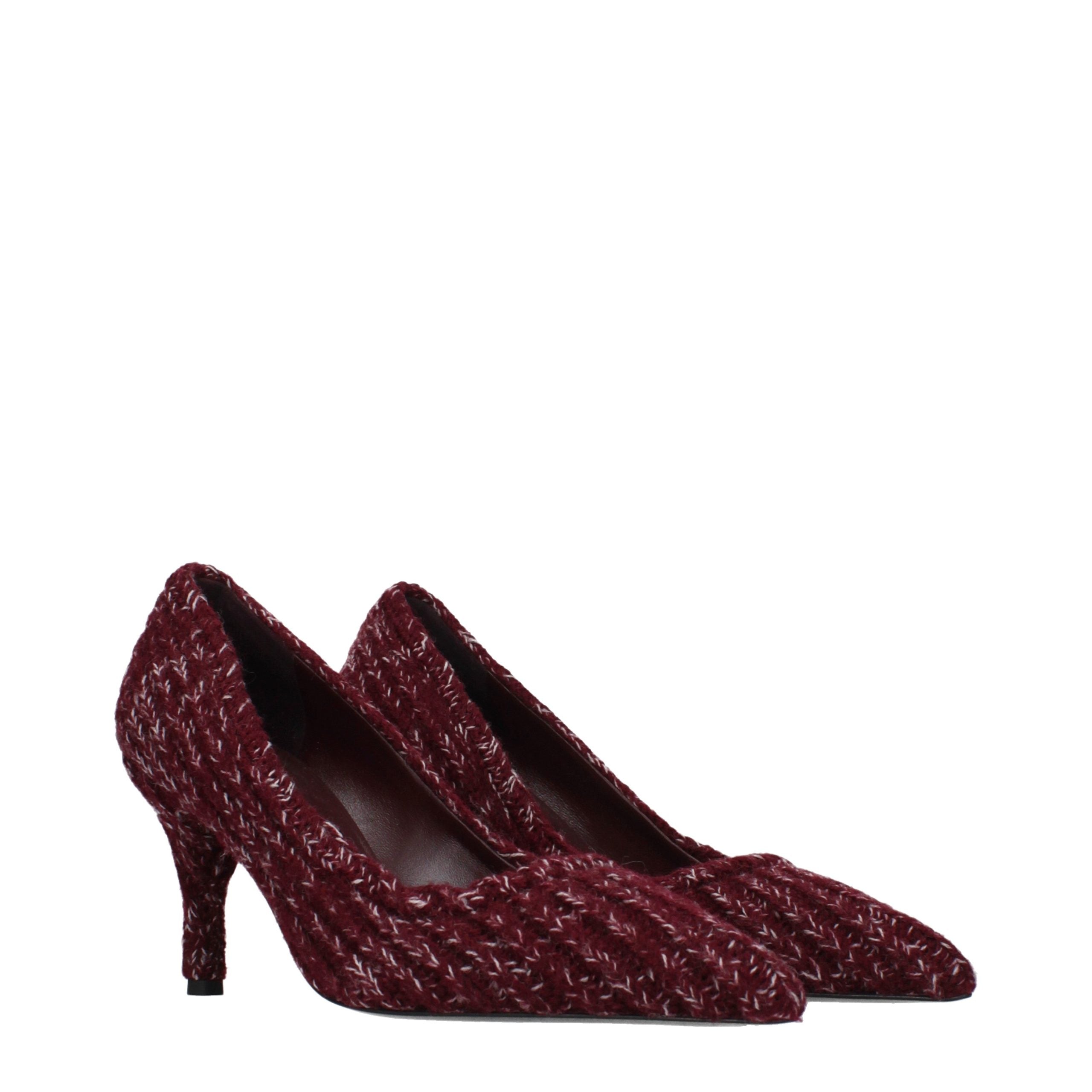 Prada – Escarpins en tissu rouge