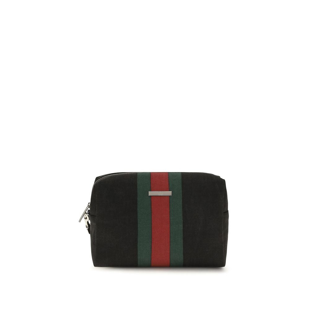Black Fabric Shoulder Bag