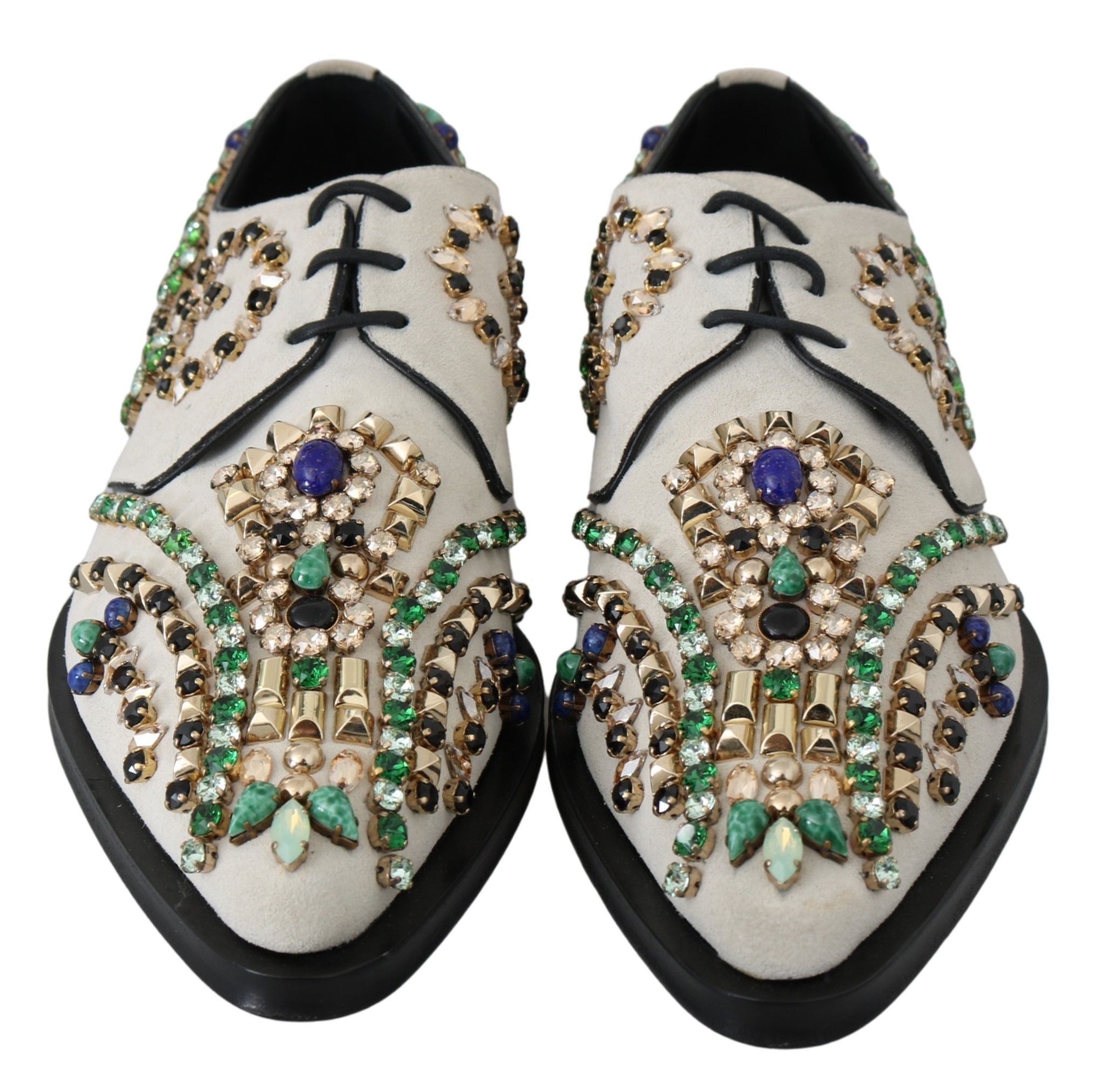 Chaussures Dolce & Gabbana en Daim Blanc à Cristaux