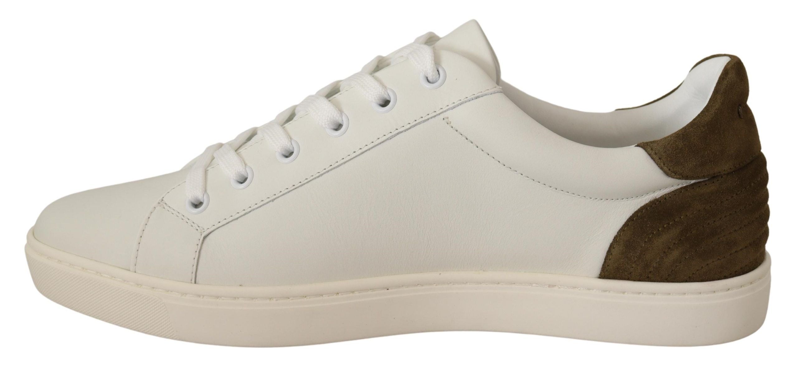 Sneakers Casual Dolce & Gabbana Homme Blanc et en Cuir et Suède