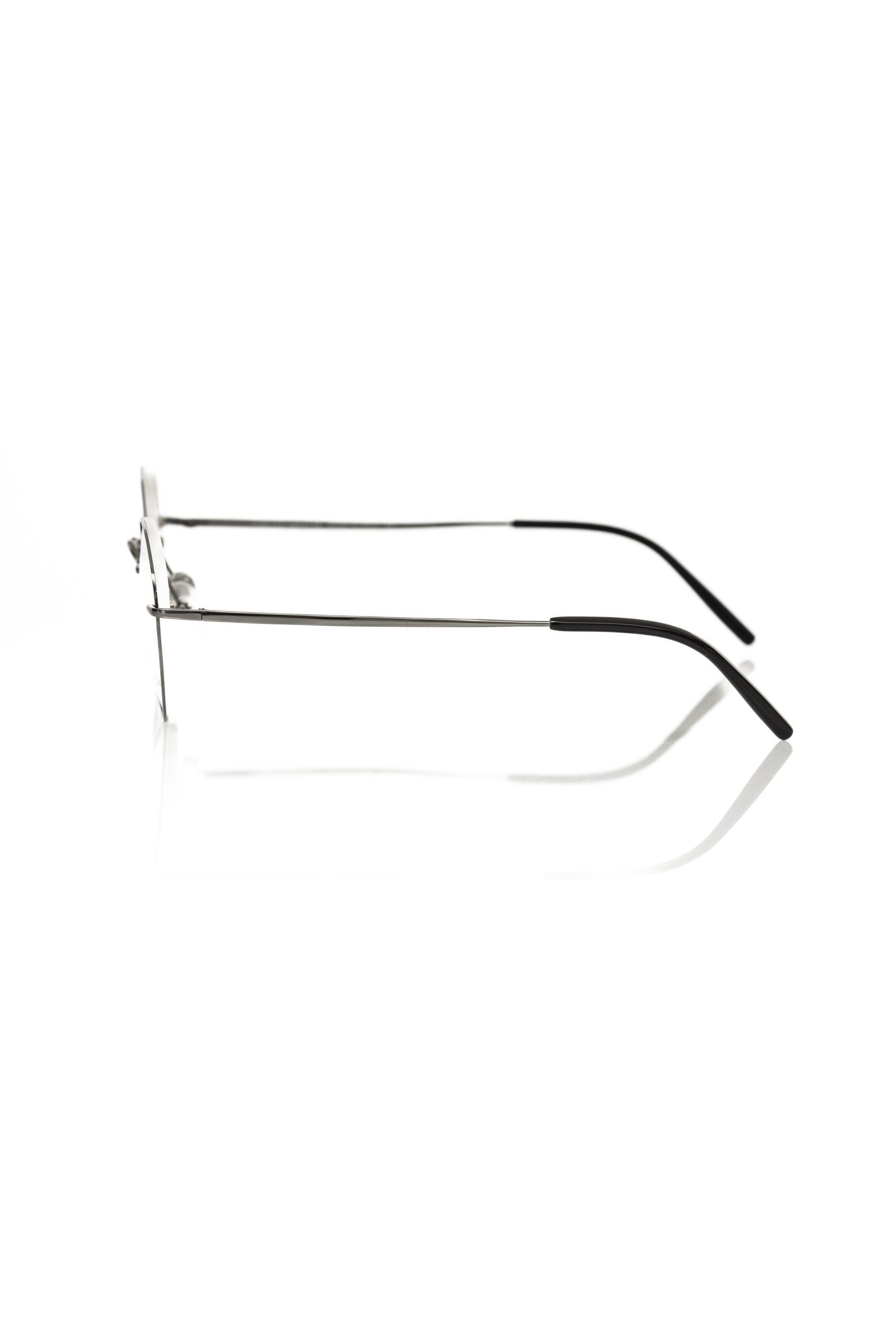 Gray Metallic Men's Eyeglass Frame