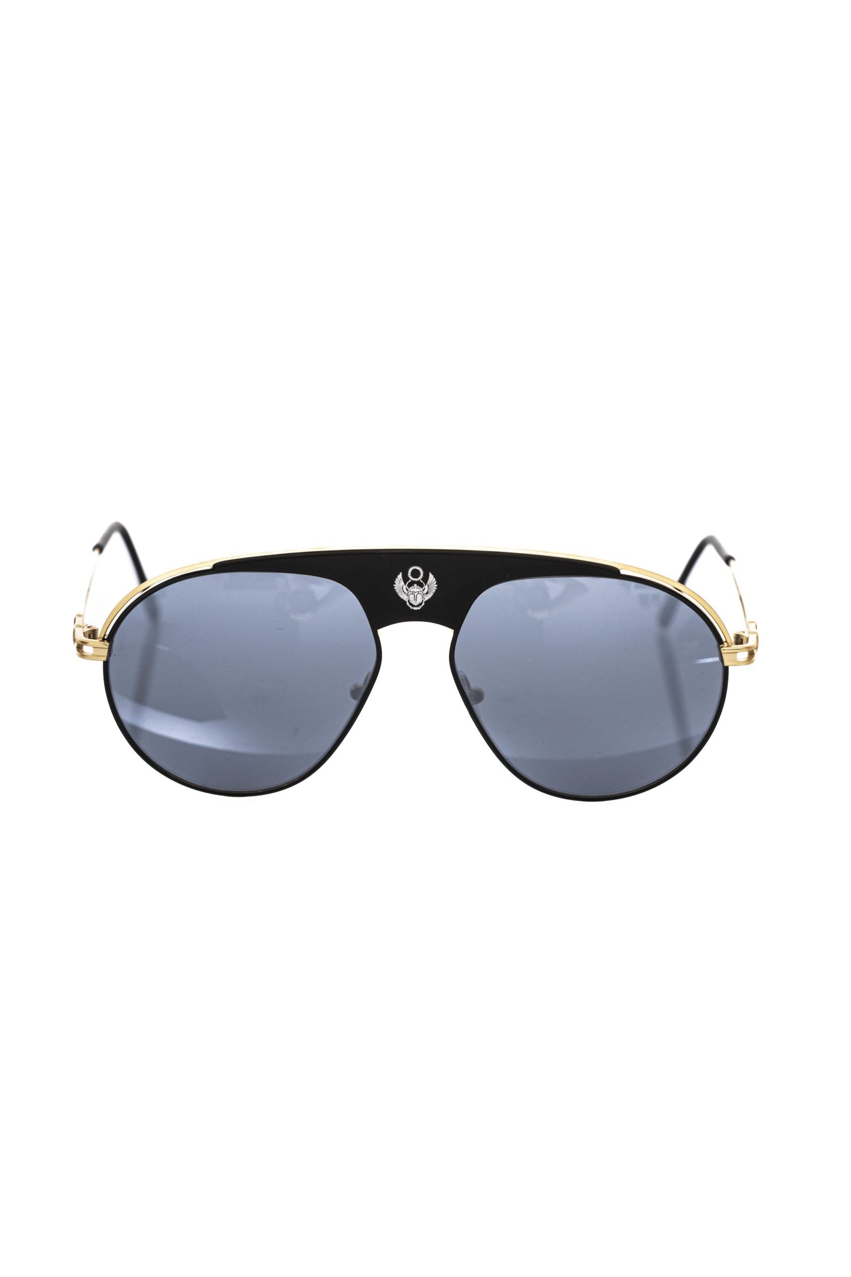 Black Metallic Men's Sunglass Shield