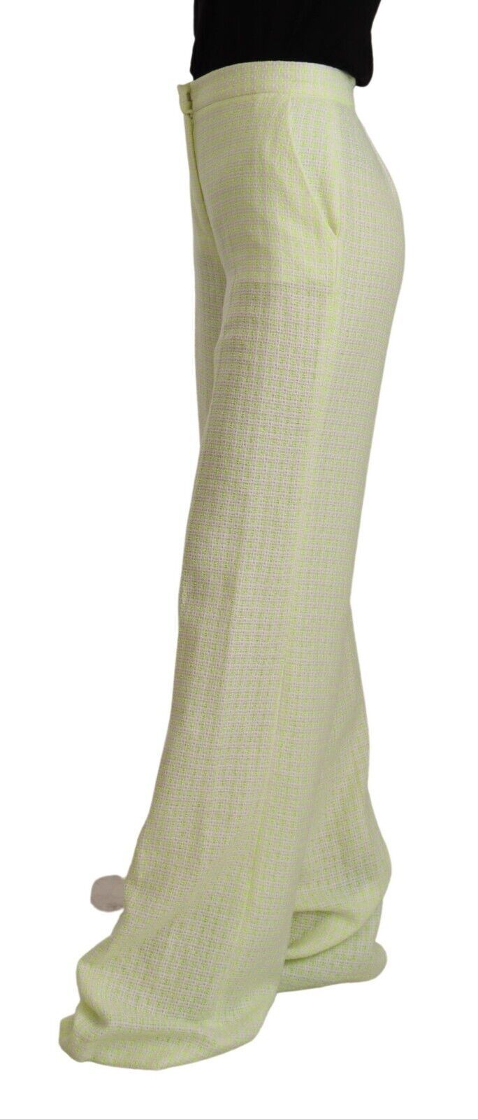 Pantalon MSGM Femme Taille Haute Jaune