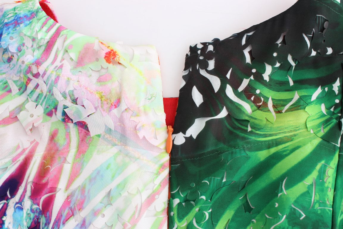 Multicolor Organza Sheath Dress