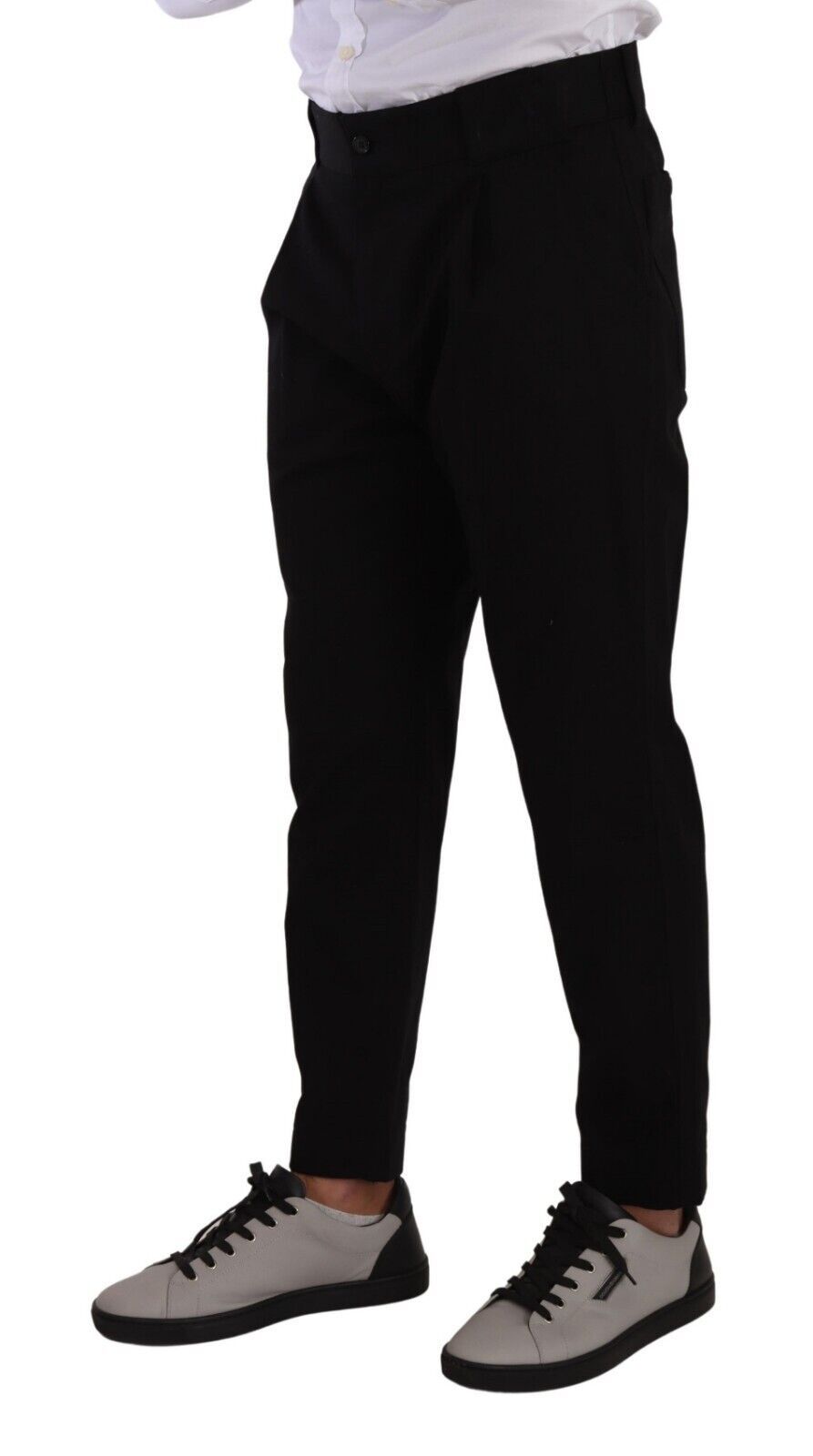 Black Cotton Stretch Chinos Trouser Jeans