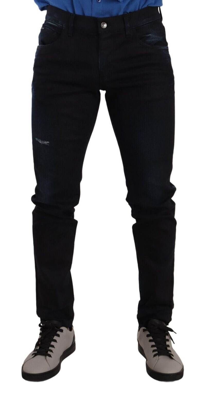 Blue Cotton Stretch Skinny Denim Trouser Jeans