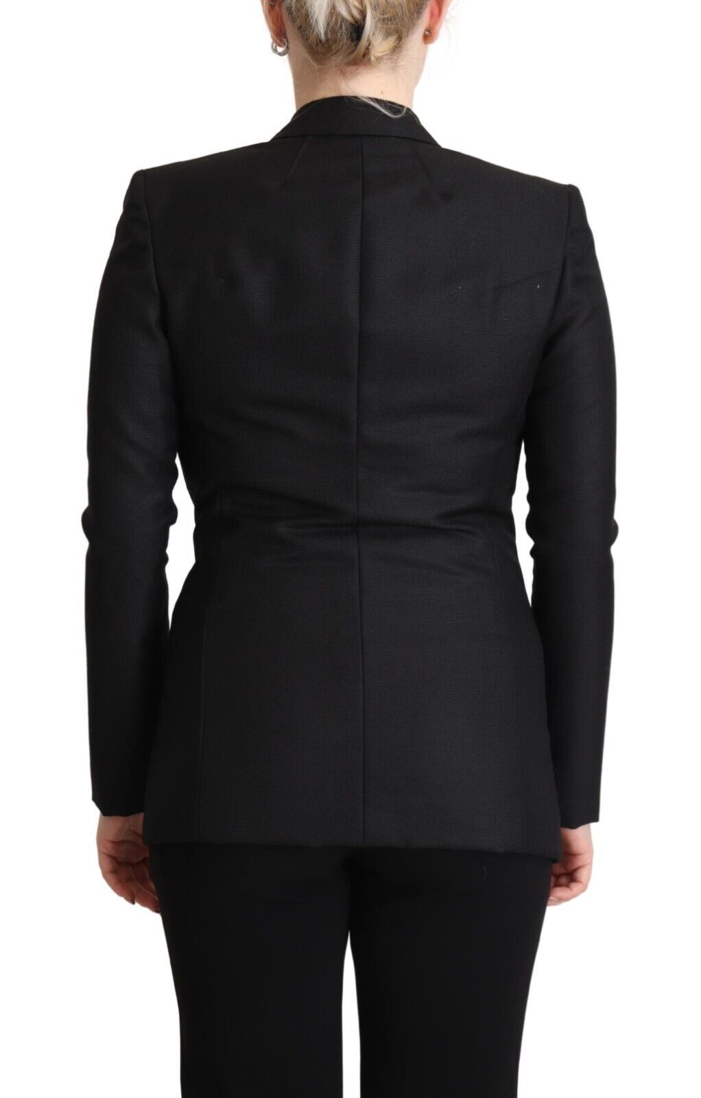 Black Long Sleeves Double Breasted Jacket
