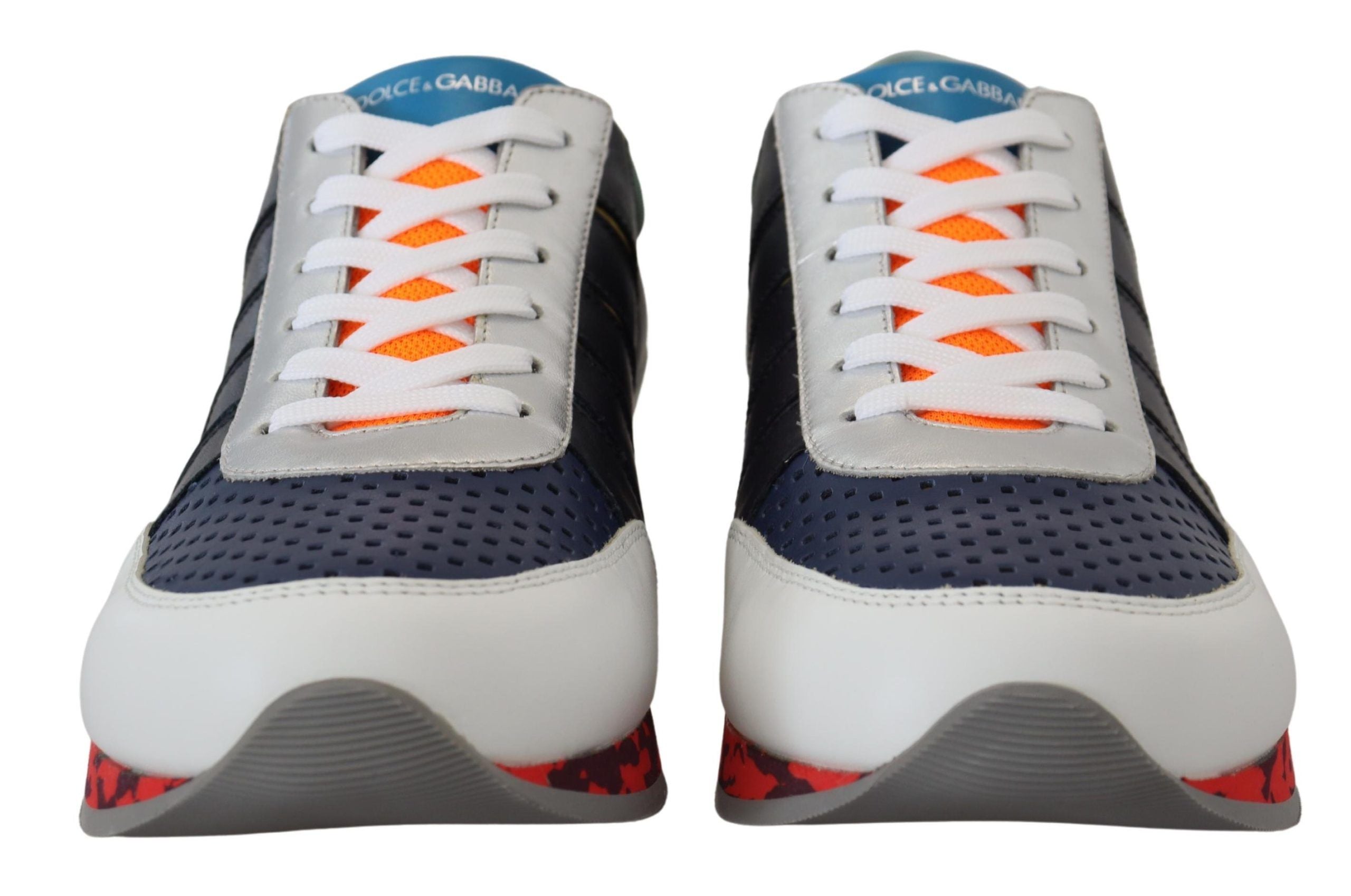 Baskets basses de sport en cuir multicolore