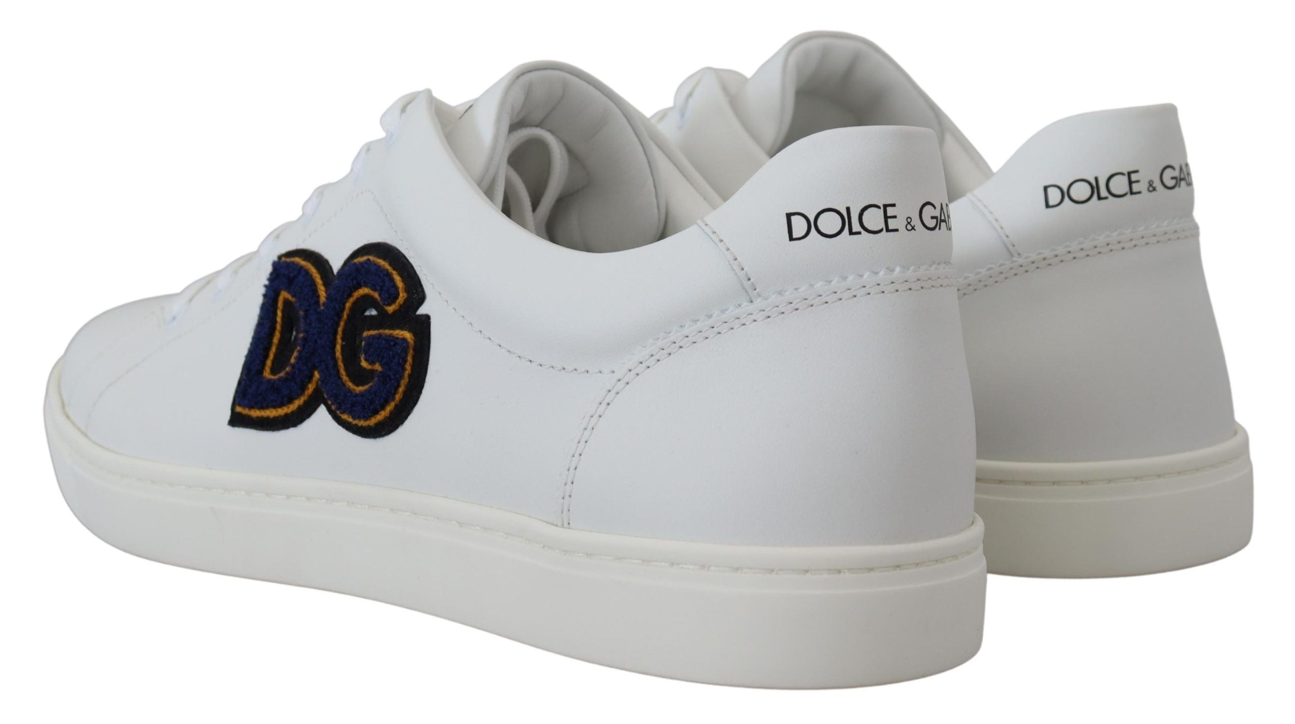 Sneakers Casual Dolce & Gabbana Homme Blanches en Cuir avec Logo DG