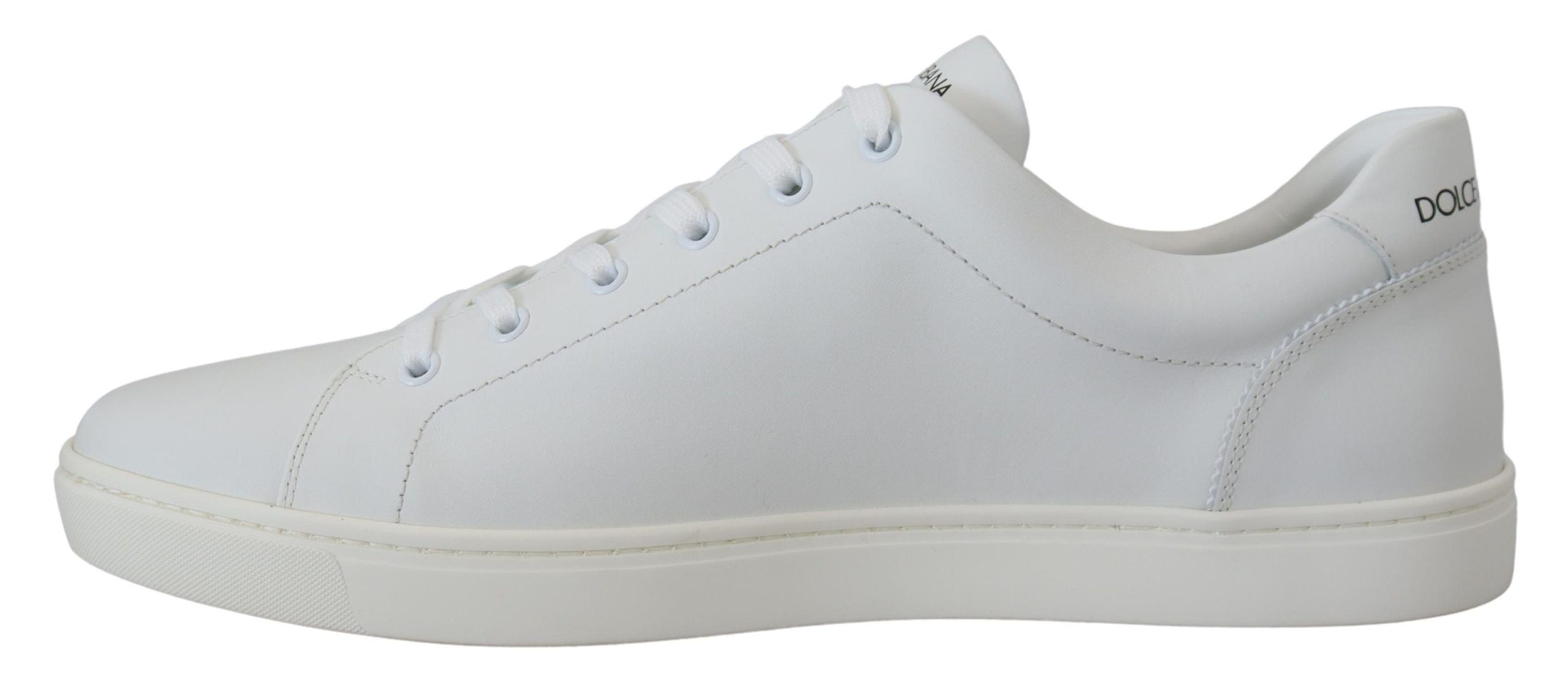 Sneakers Casual Dolce & Gabbana Homme Blanches en Cuir avec Logo DG