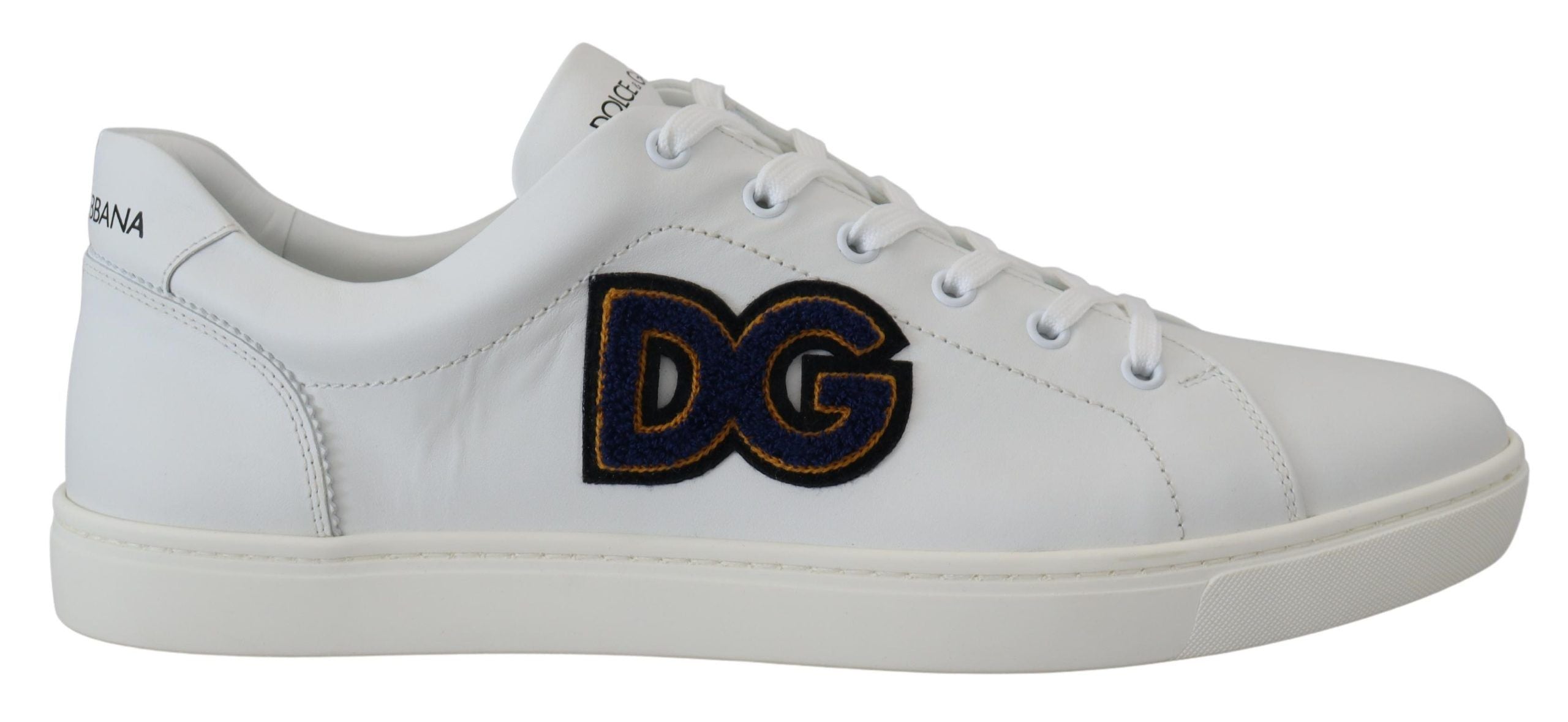 Sneakers Casual Dolce & Gabbana Homme Blanches en Cuir avec Logo DG