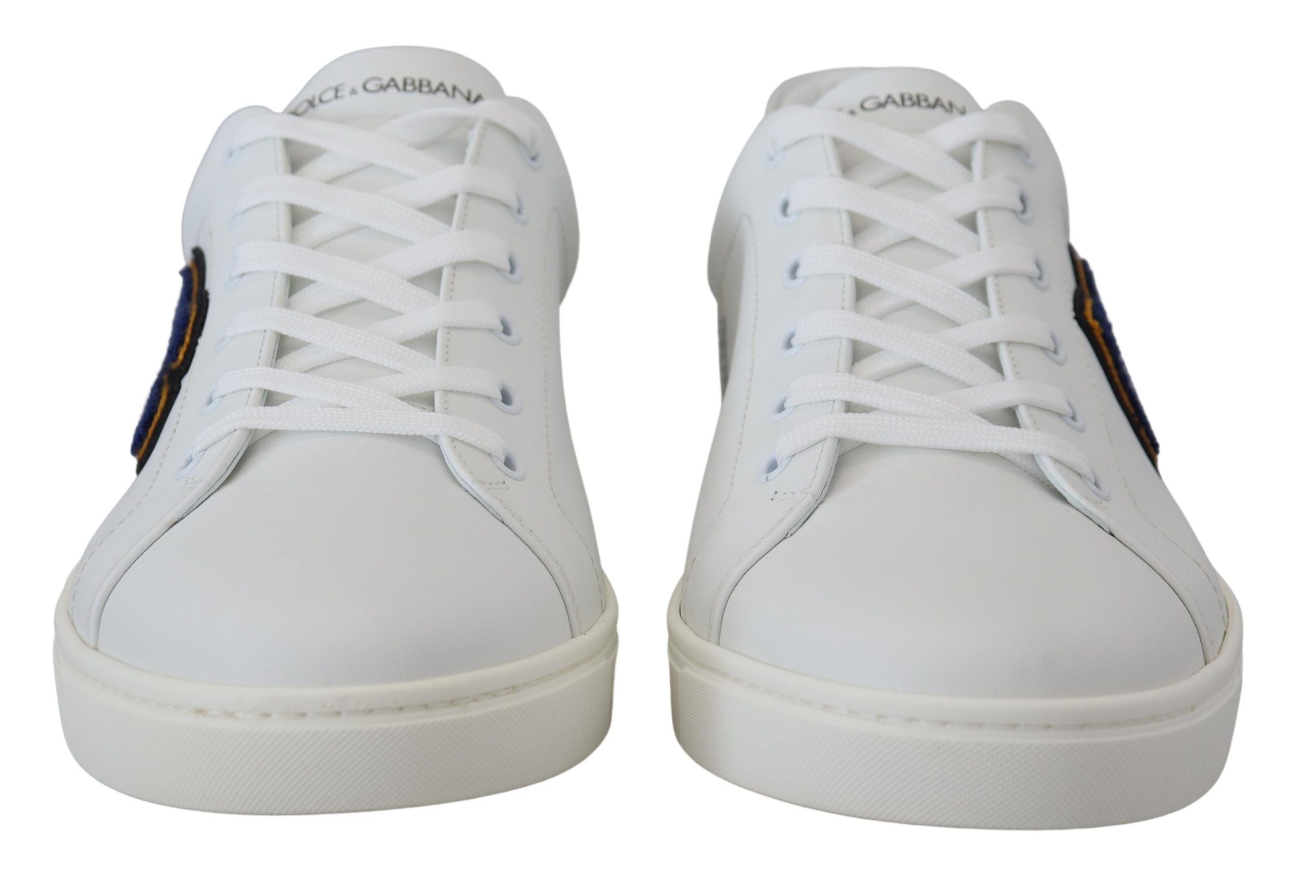 Sneakers Casual Dolce & Gabbana Homme Blanches en Cuir avec Logo DG