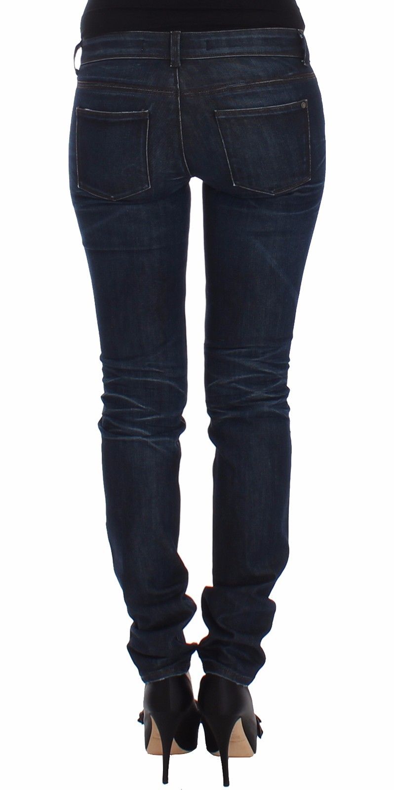 Blaue Slim-Jeans, Denim-Hose, Skinny-Leg, Stretch