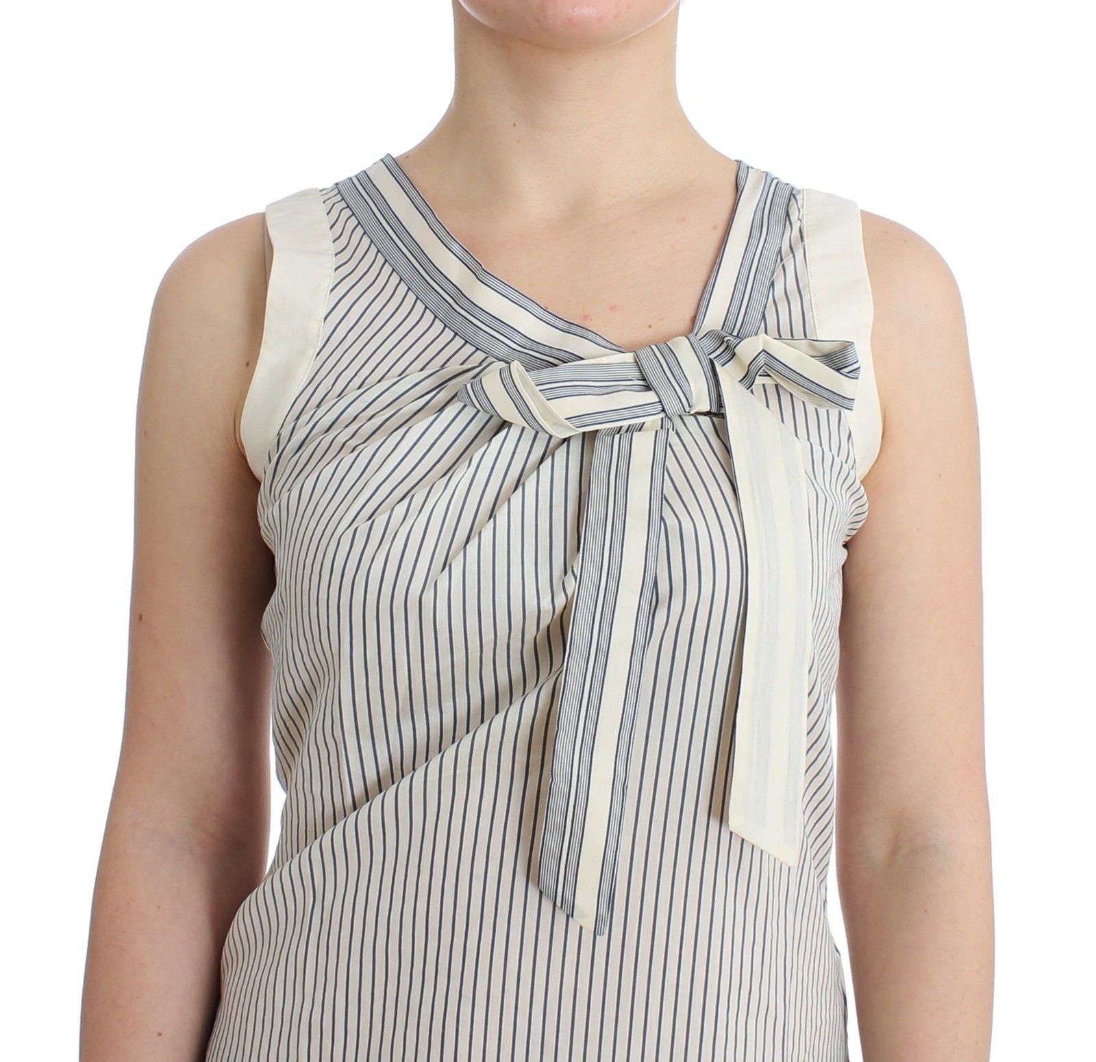 Beachwear Striped Top Blouse Shirt Bow Tank