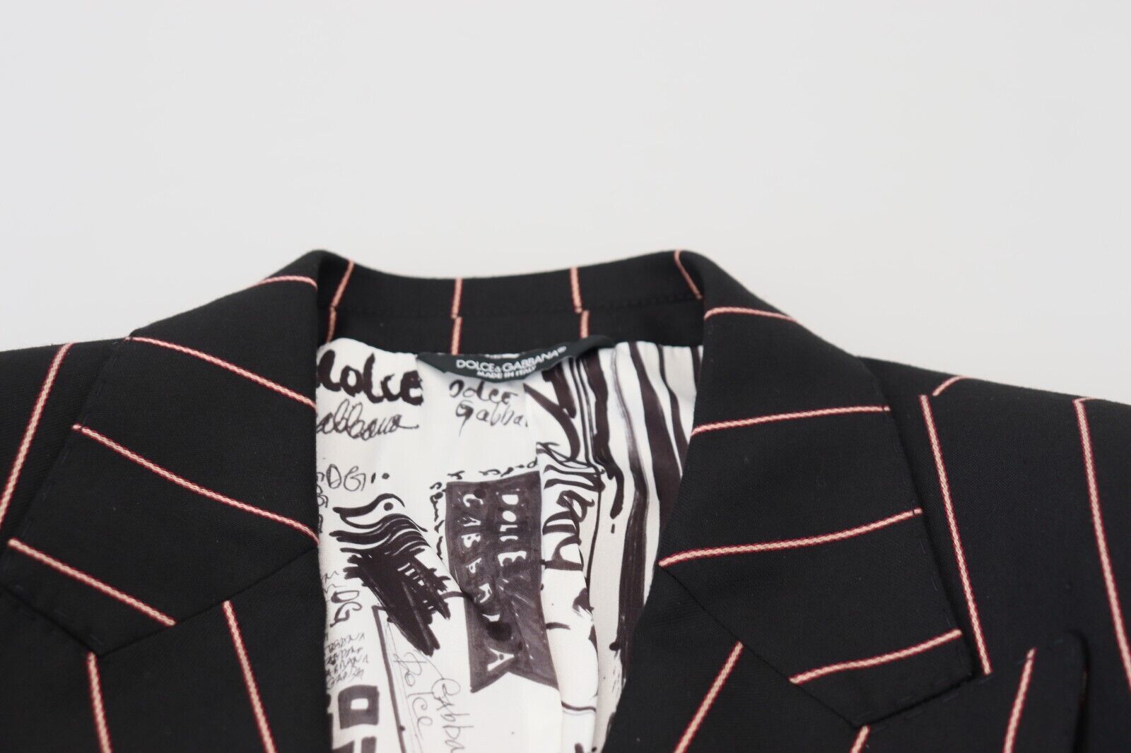 Blazer Formel Croisé Noir Rayé