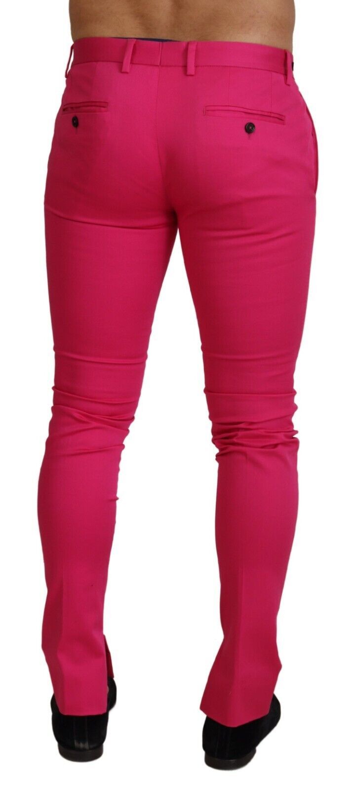Pink Zipper Buckle Waist Trousers Pants