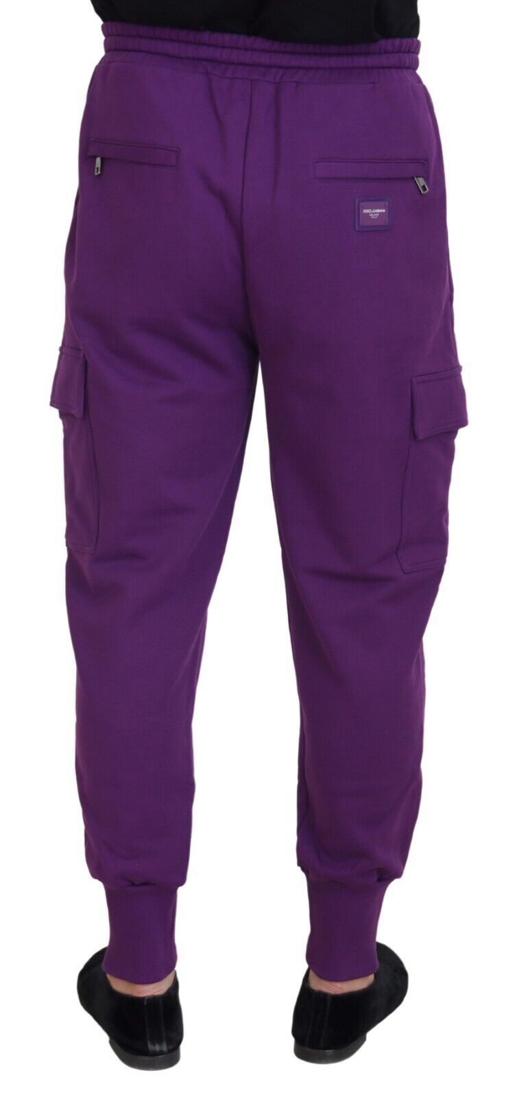 Purple Cotton Cargo Sweatpants Jogging Pants