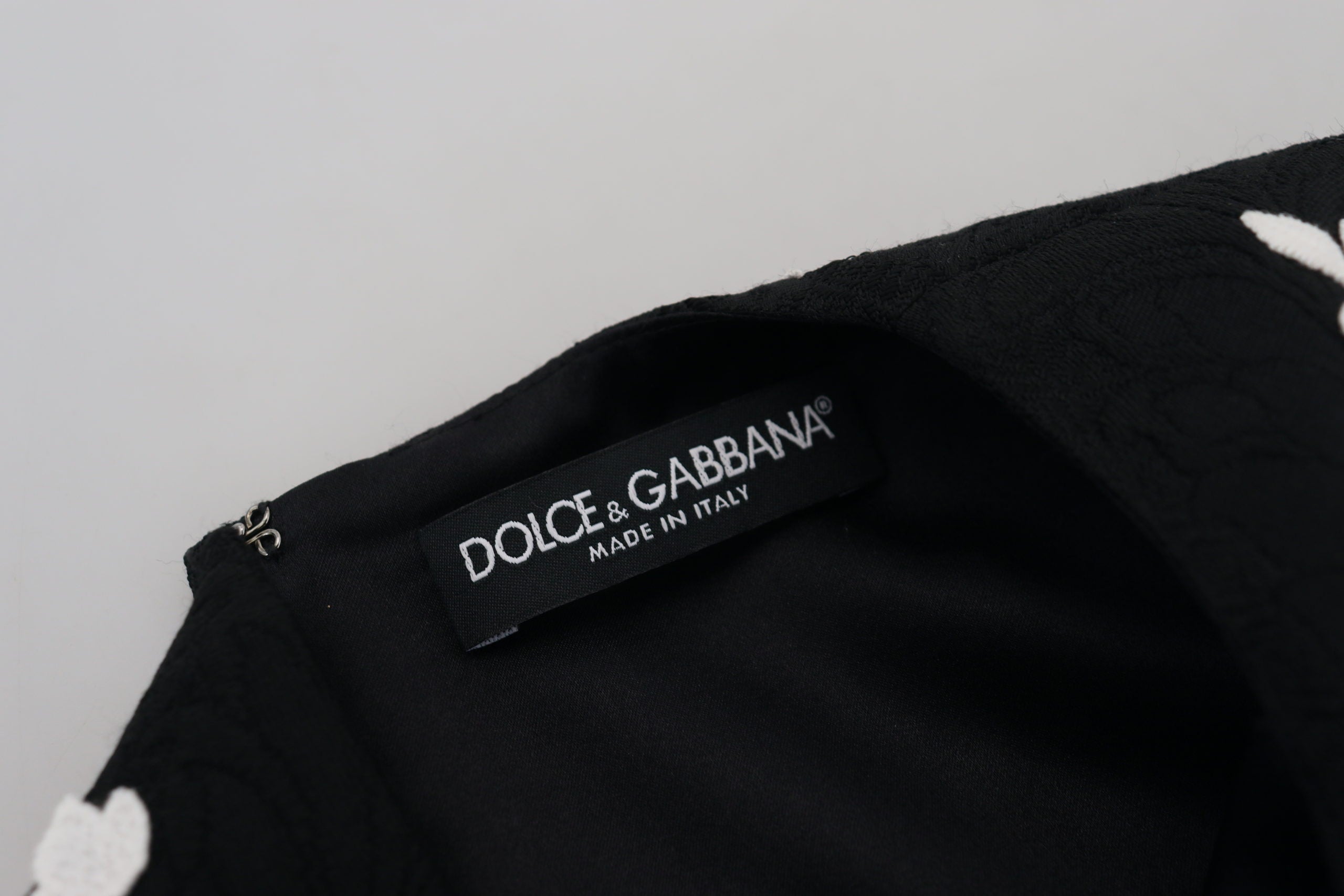 Robe Dolce & Gabbana Mini Noire Évasée avec Dentelle