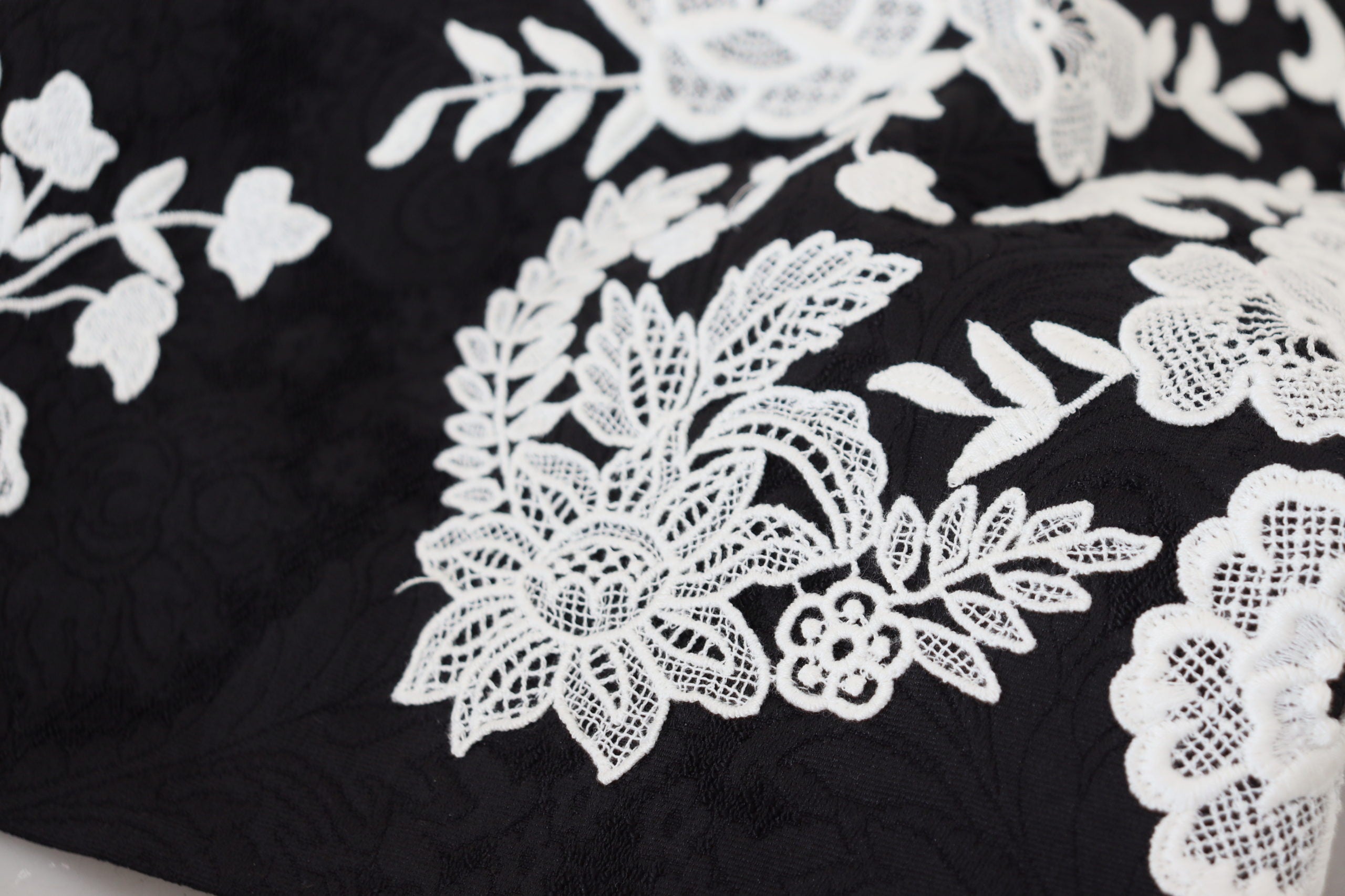 Robe Dolce & Gabbana Mini Noire Évasée avec Dentelle