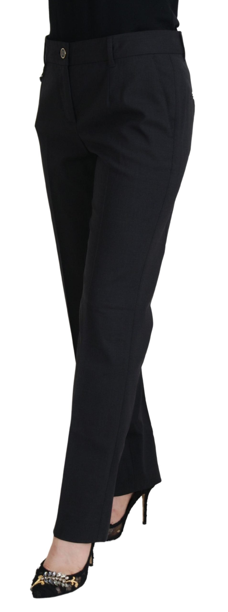 Grey Women Formal Tapered Pants