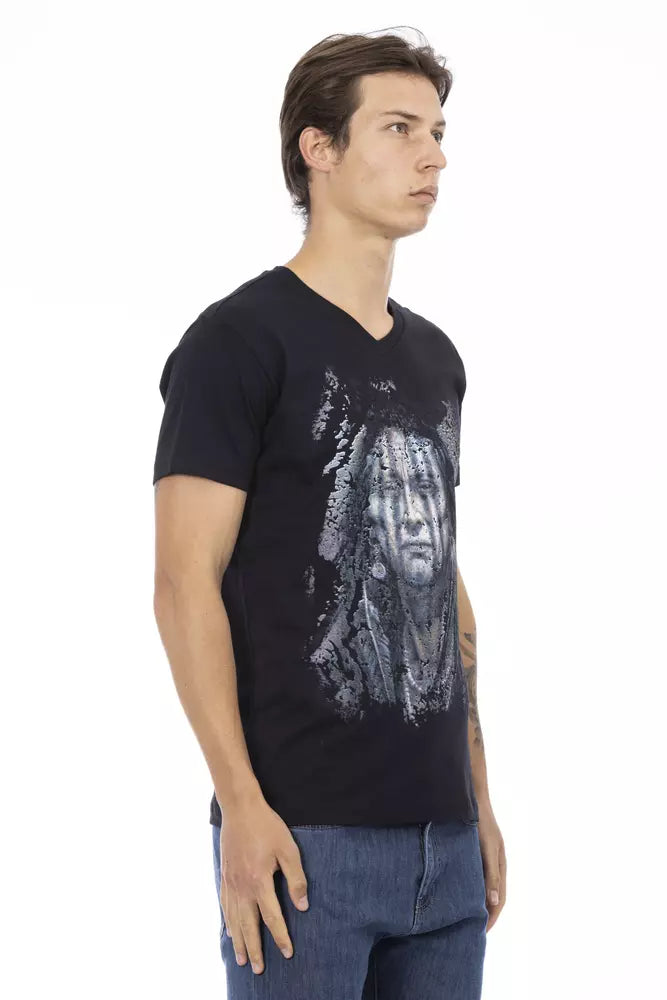 Black Cotton Men's T-Shirt