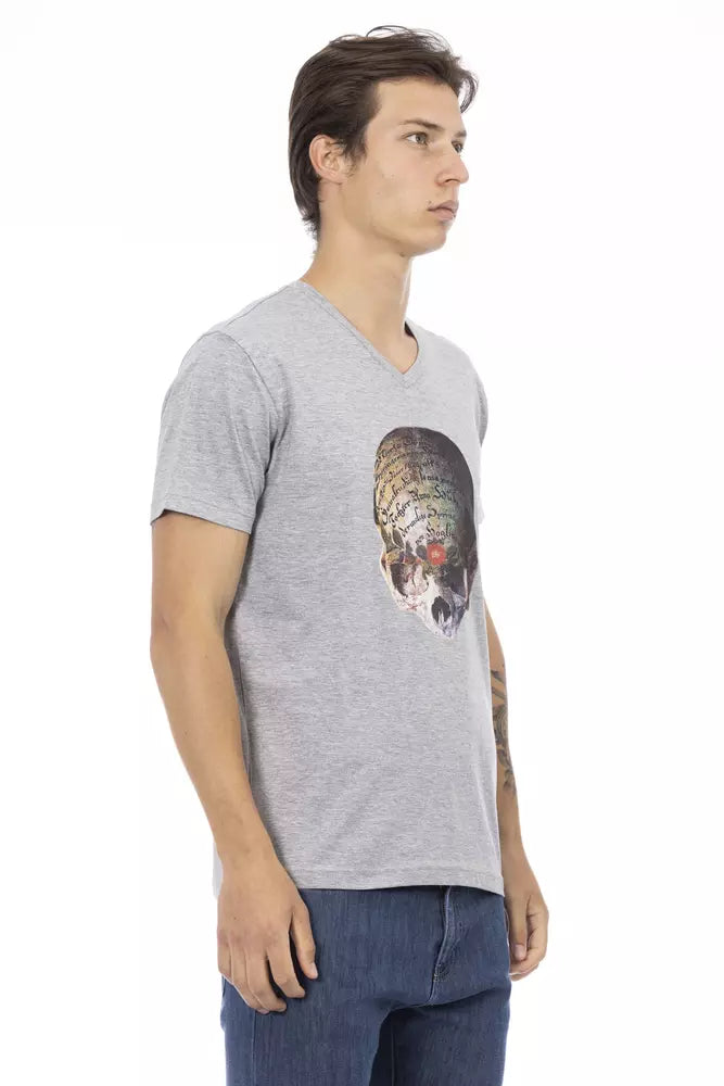 Gray Cotton Men's T-Shirt