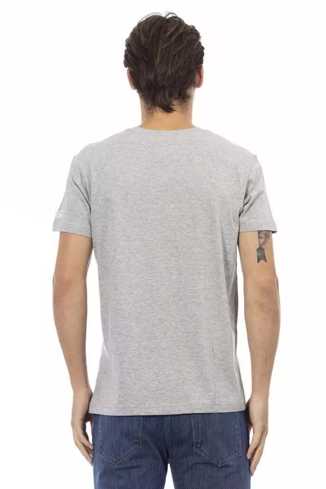 Gray Cotton Men's T-Shirt
