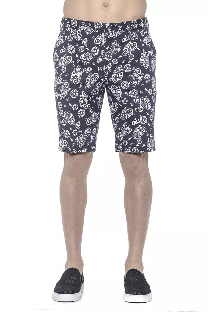Blue Cotton Men's Bermuda Shorts