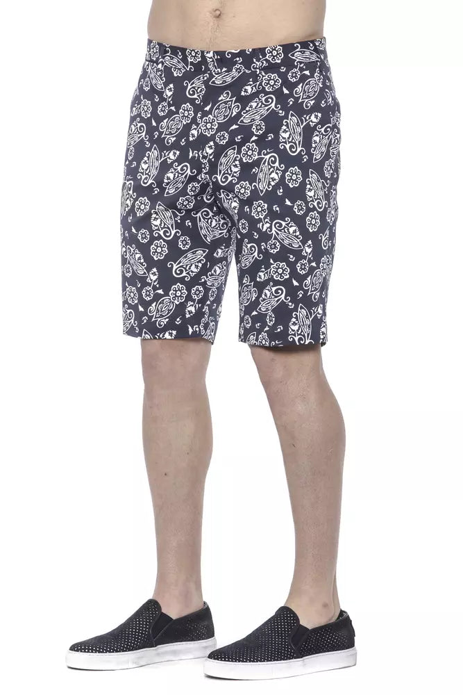 Blue Cotton Men's Bermuda Shorts