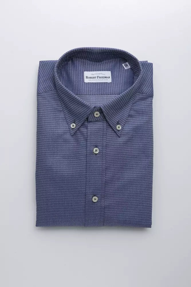 Blue Cotton Men's Shirt