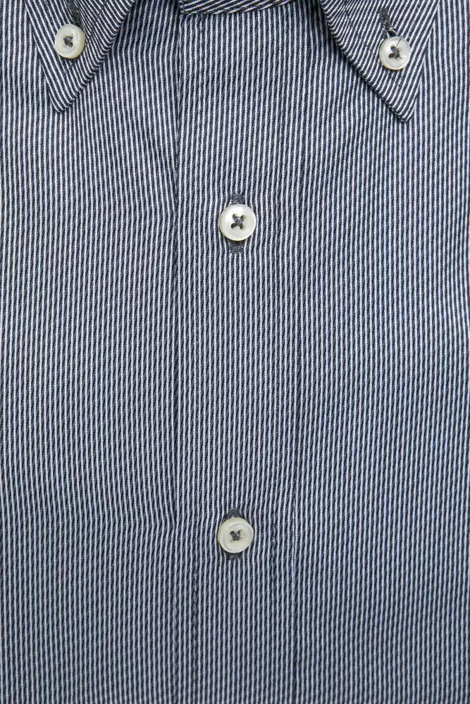 Blue Cotton Men's Shirt