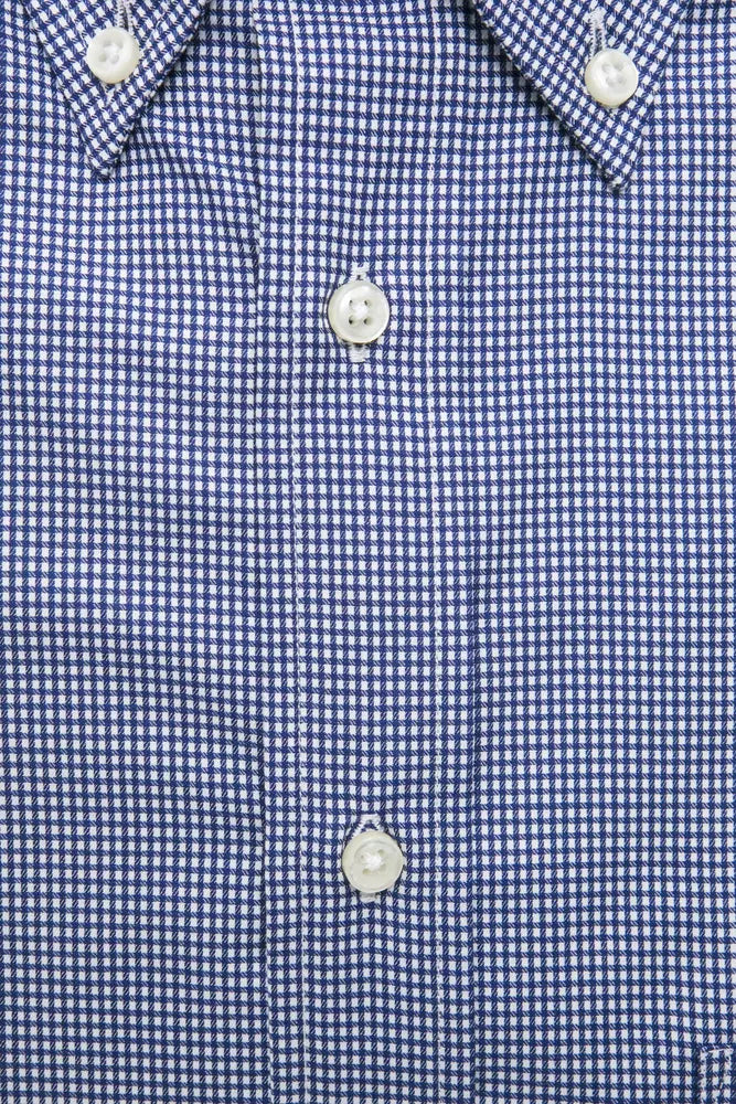 Blue Cotton Men's Shirt