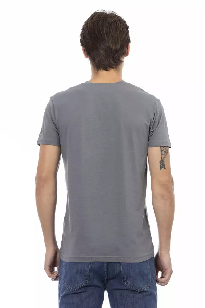 Gray Cotton Men's T-Shirt