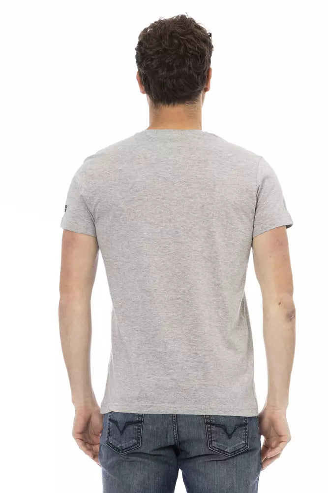 Gray Cotton Men's T-Shirt