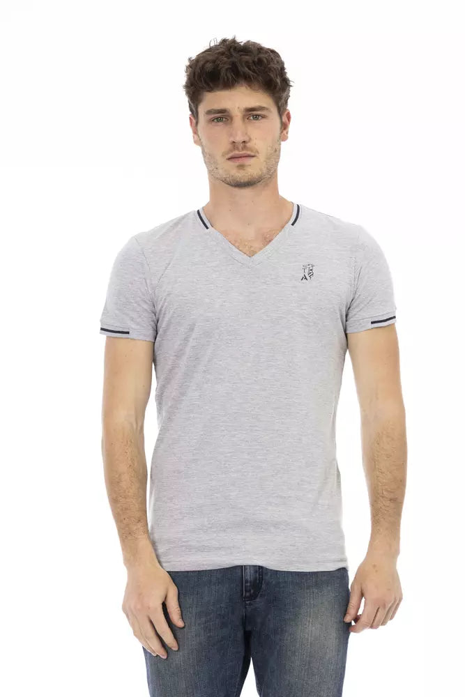 Gray Cotton Men's T-Shirt