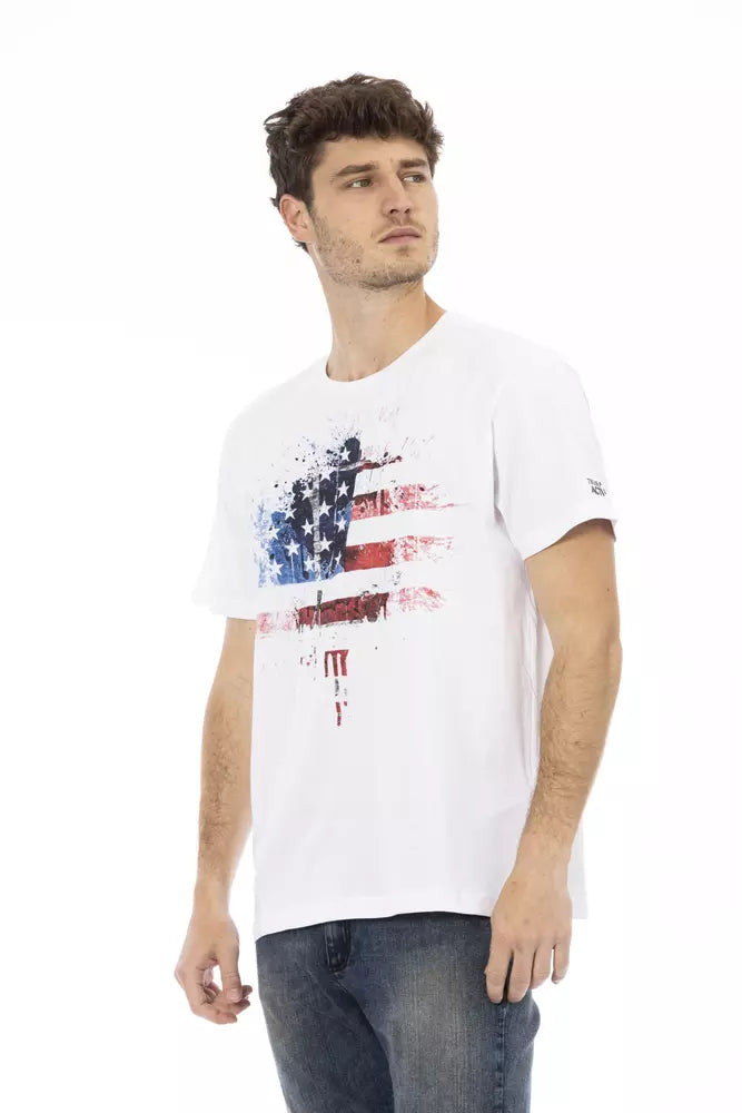 White Cotton Men's T-Shirt