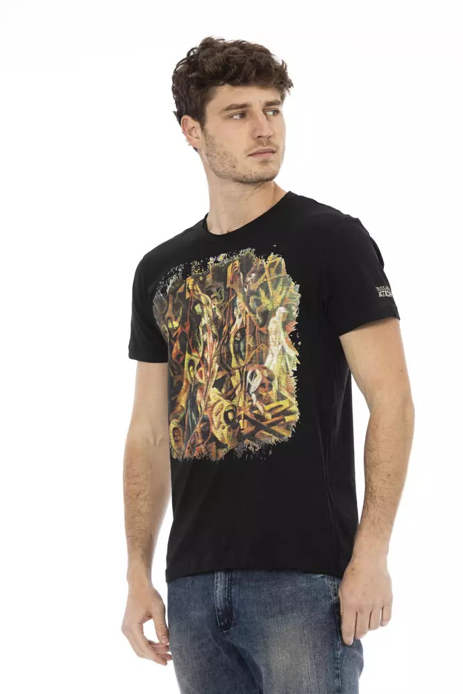 Black Cotton Men's T-Shirt