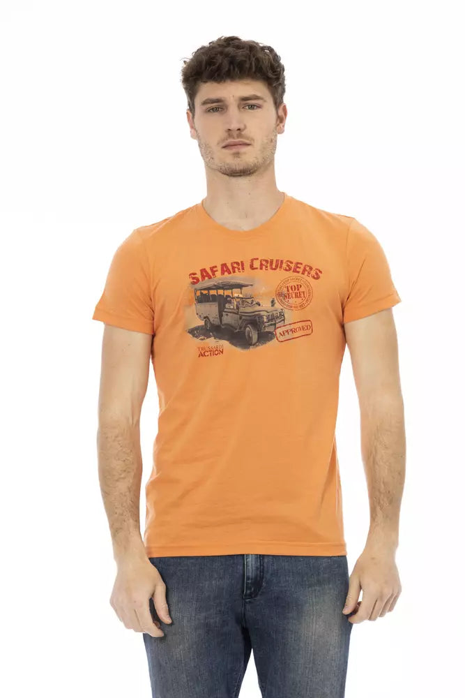 Orange Cotton Men's T-Shirt