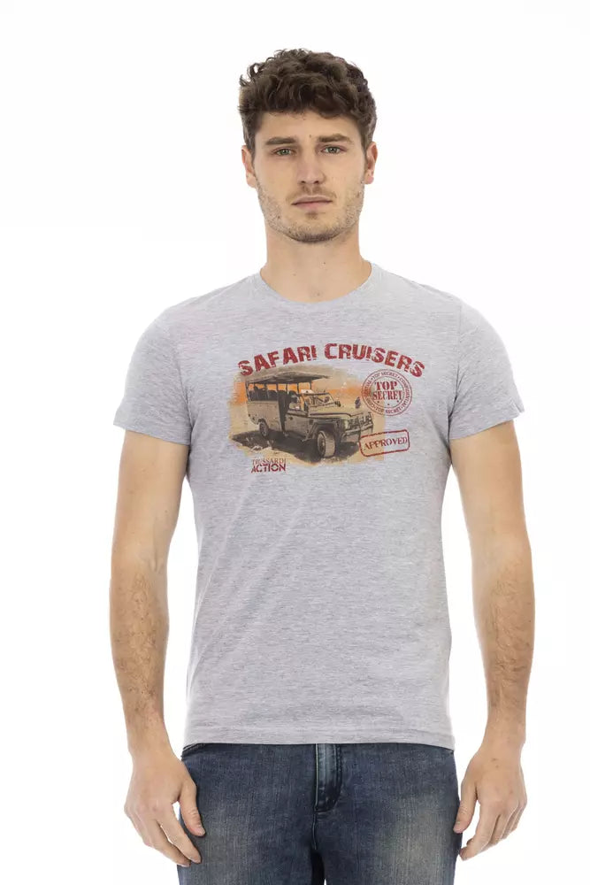 Gray Cotton Men's T-Shirt