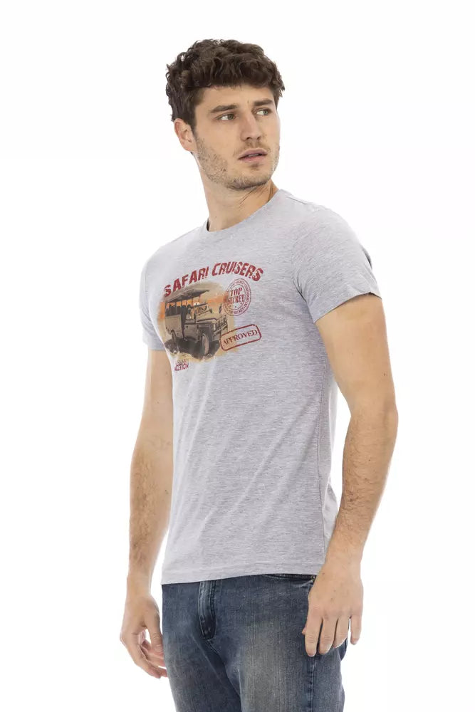 Gray Cotton Men's T-Shirt