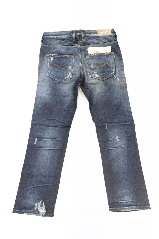 Blue Cotton Jeans Denim