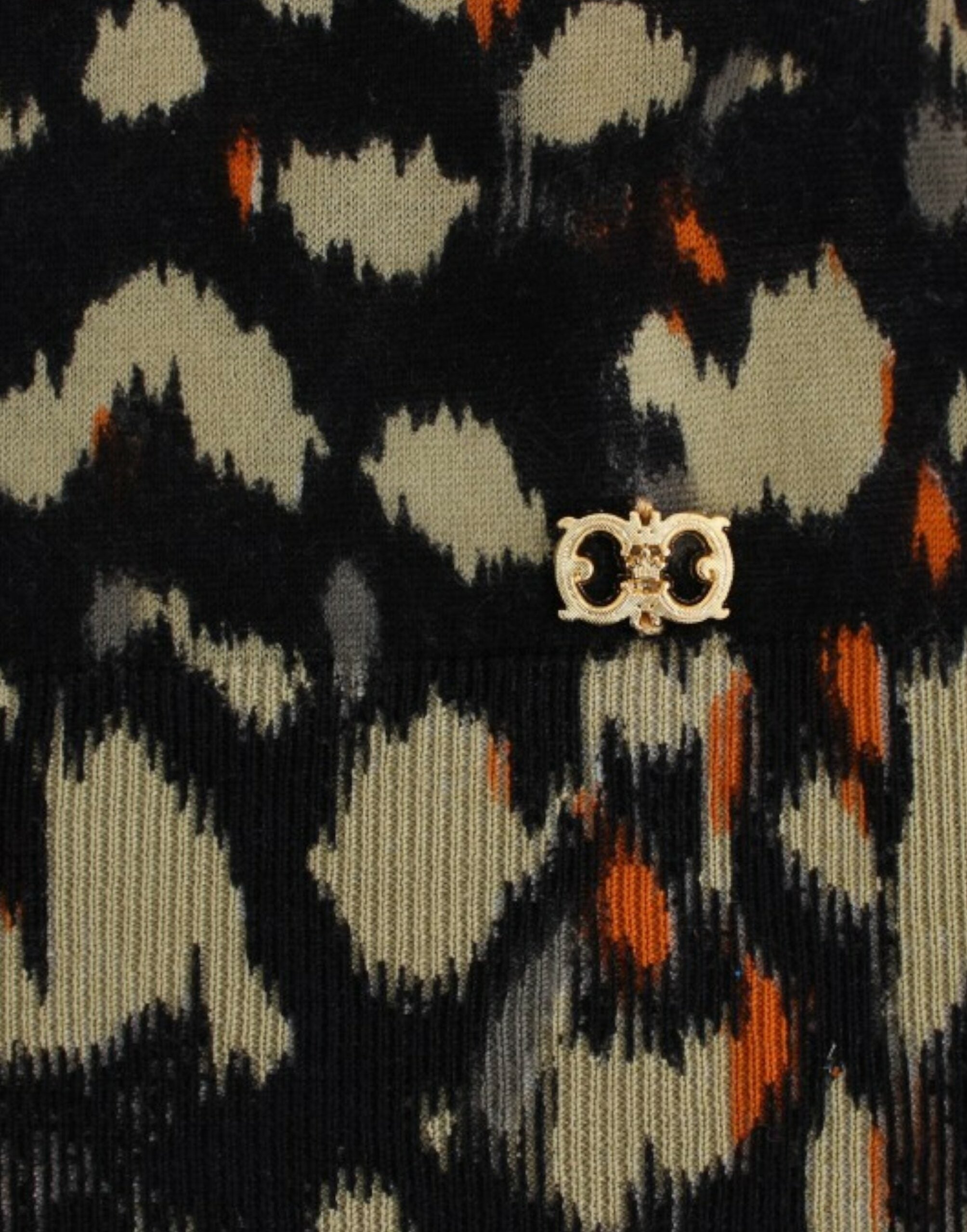 Multicolor v-neck wool jumper