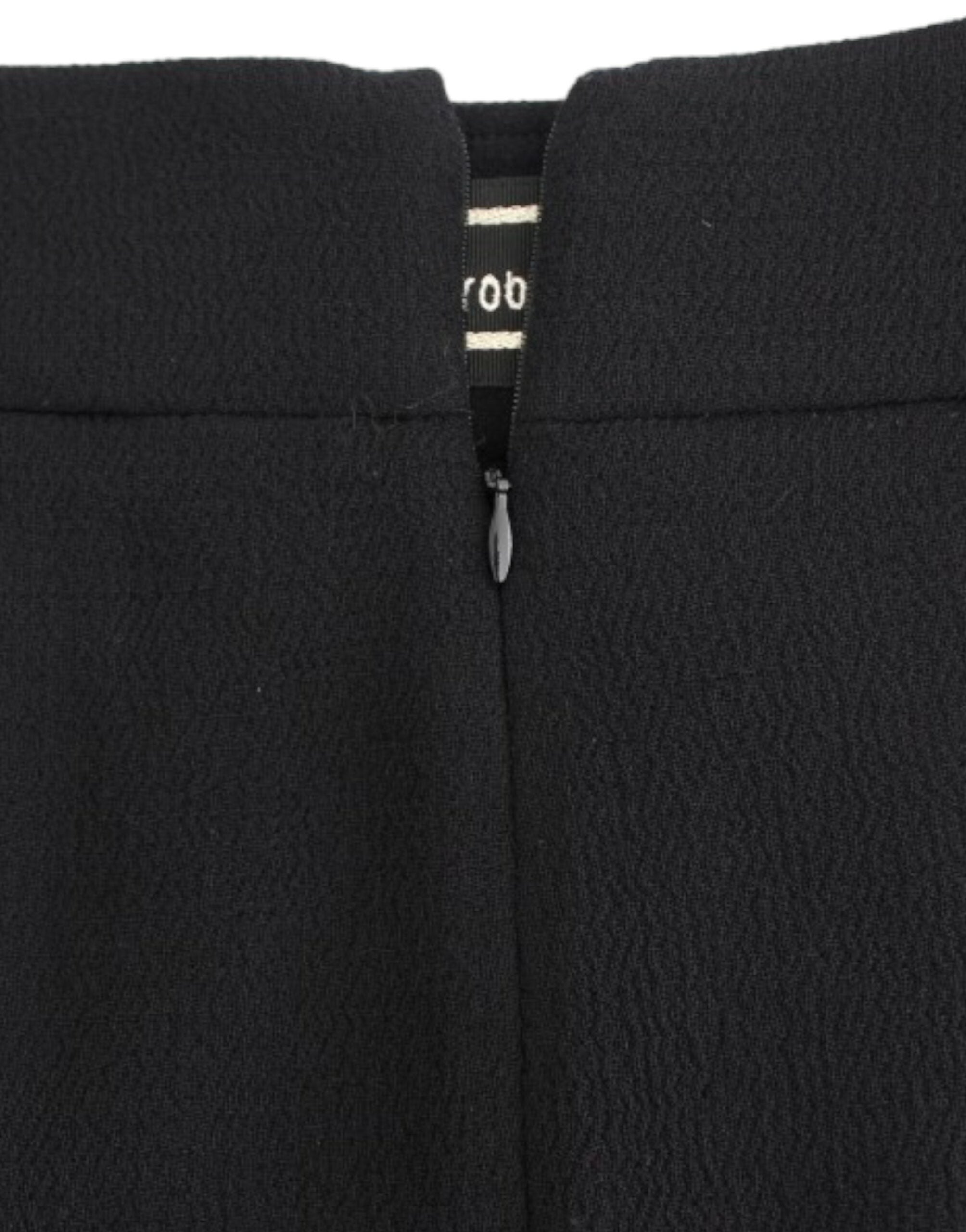 Black wool pencil skirt